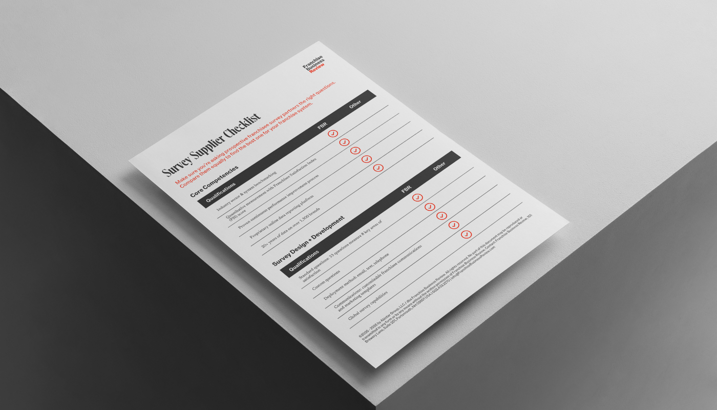 Franchisee survey vendor comparison checklist